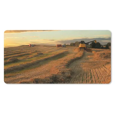Produktbild von MuchoWow® Mauspad Mousepad Traktor - Sonne - Wolken 60x30 cm - Mousepads - Maus Mat - Pad - Mausunterlage - Nachhaltig