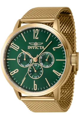 Image de Invicta Specialty 47123 Montre Homme - Entanche - Analogique - mouvement à quartz - acier inoxydable avec cadran vert - 44mm