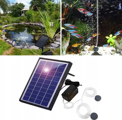 Zdjęcie produktu dla Solarny Napowietrzacz Stawu Pompa Tlenu Z Wężem 6W Pompka Stawu Słoneczna