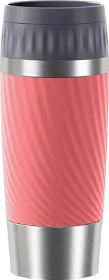 Produktbild von EMSA TRAVEL MUG EASY TWIST ISOLIERBECHER, Koralle, Silikon, Edelstahl, Polypropylen (PP), China, 360 ml
