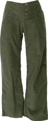 Produktbild von Cordhose mit Leicht Ausgestelltem Bein - Olivgrün, Damen, Baumwolle, Größe: M