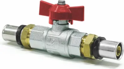 Produktbild von THPRESS Pressfitting Kugelhahn Flügelgriff (Heizung) mit TH-Kontur, Größe 26x3