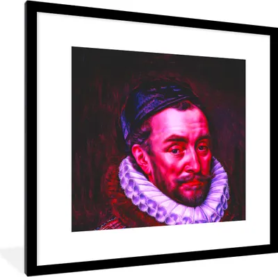 Produktbild von MuchoWow® MuchoWow® Gerahmtes Poster Wilhelm von Oranien - Kunst - Gemälde 40x40 cm - Poster mit zchwarzem Bilderrahmen - Poster - Plakat im Rahmen