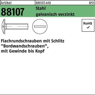 Produktbild von Reyher  Becherschrauben verzinkt 8x50 88107 (200 Stück)