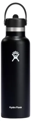 Image de Hydro Flask 21 oz Standard Mouth w. Flex Straw Cap Volumen 621 Farbe black