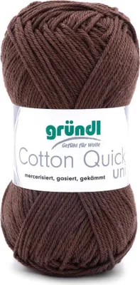 Produktbild von Gründl Baumwolle quick uni,50g.100%Baumwolle,mercerisiert,Häkel- u. Strickgarn,50g / 125 m,NS 3-4 122