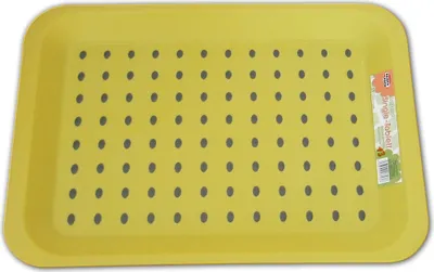 Produktbild von TABLETT mit Anti-Rutsch-Belag 33x23cm Kunststoff Weiss Serviertablett 36(Grün)