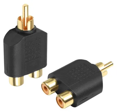 Productafbeelding van Audio-adapter, stekker naar 2 aansluitingen, splitter voor subwoofer en versterker