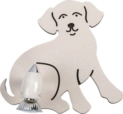 Immagine prodotto di Lampada da parete bianca DOG legno animale carino per bambini GU10 lampada carina per bambini camera dei bambini