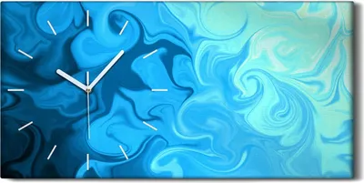 Produktbild von Küche Wohnzimmer Wand Leinwand Uhr Geräuschlos 60x30 Malerei Abstrakte Kunst - weiße Hände