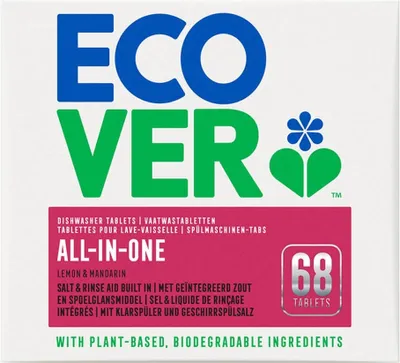 Produktbild von ecover Spülmaschine Tabs All in One 4006016 68St