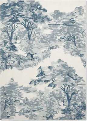 Produktbild von Handgefertigter Wohn- und Schlafzimmerteppich aus Baumwolle mit Blumenmuster LANDSCAPE