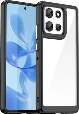 Immagine prodotto di Per Motorola Moto G100 Pro 5G serie colorata Custodia protettiva in TPU/Acrilico Nero