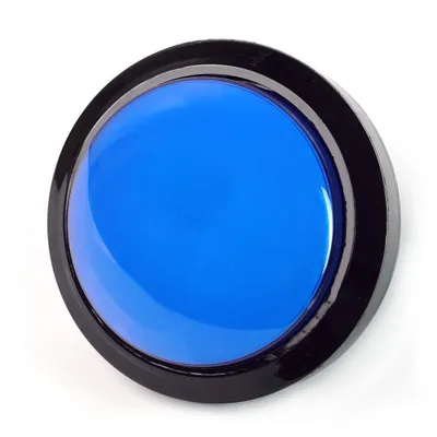 Produktbild von Massive Arcade Button, 100mm, beleuchtet (LED 12V DC) - Farbe: blau