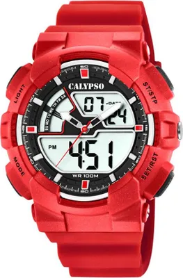 Produktbild von Calypso  Armbanduhr rot Quarzwerk Herrenuhr Analog Digital  K5771