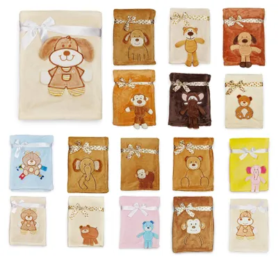 Produktbild von superweiche Babydecke besonders kuschelig 100x75cm, Modell:beige - Bär 4 Beine