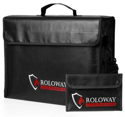 Produktbild von Feuerfeste Tasche (43 x 30,5 x 14,7 cm), wasserdichte Dokumententasche für Geld, Dokumente und Wertsachen.