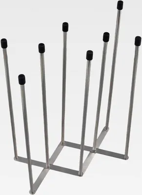 Produktbild von Ausziehbarer Flaschenhalter Abtropfständer, 27 x 20 cm Edelstahl Abtropfgestell Flaschen, Flaschenabtropfgestell Küchenständer für 8 Flaschen