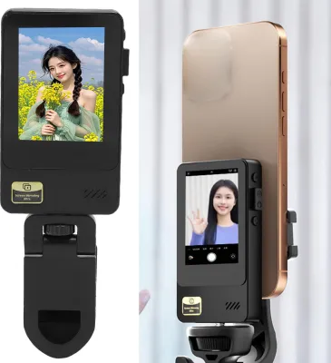Produktbild von Drahtloser Selfie-Bildschirm 3 Helligkeitsstufen 480x800 Pixel Telefonrückkamera Selfie-Bildschirm für Live-Streaming