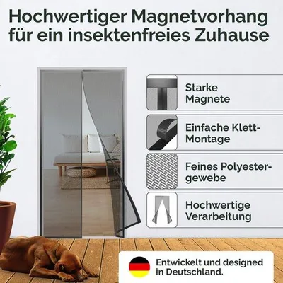 Immagine prodotto di Zanzariera nera 80x200 cm per portefinestre e porte del balcone