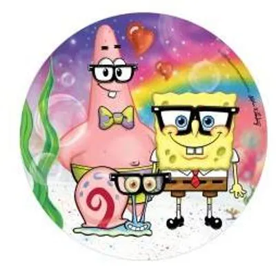 Produktbild von Dekora- Kuchendekoration für Kindergeburtstage auf Platte aus Oblatenpapier, SpongeBob, 20
