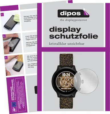 Produktbild von 2x Schutzfolie für Michael Kors Access GO klar Displayschutzfolie Folie Display Schutz dipos