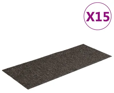 Image de vidaXL Tapis de sol auto-adhésifs 15 pcs. 60x25 cm Anthracite Rectangulaire