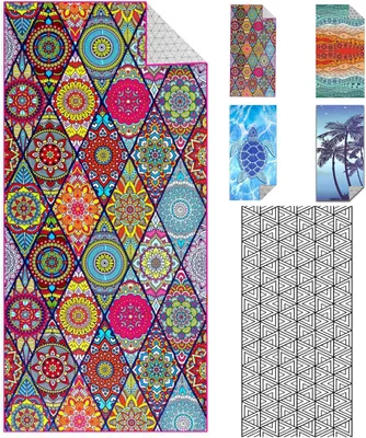 Produktbild von Mikrofaser Strandtuch 180x90 cm, schnelltrocknend, leicht, für Strand
