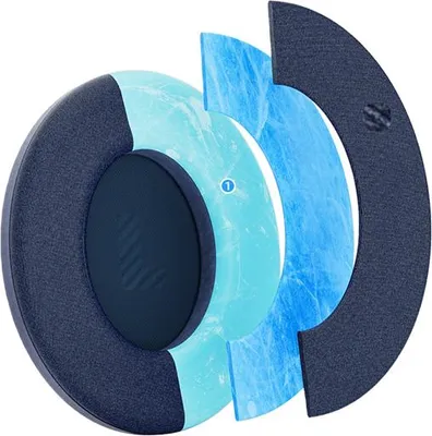 Produktbild von INF Ersatz-Ohrpolster für Bose QC45/QC35 Serie - Kühlgel Komfort (2 Stk.) Blau