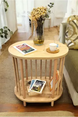 Obrázok produktu pre Skye Decor, kvalitná príkonová stolík (sada 3 kusov), farba: dubový Imitácia "Sapphire", 100% melamín, výška 51 cm