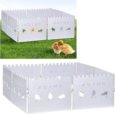 Produktbild von Mobiles Hühnergehege weiß für Kleintiere Garten