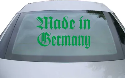 Produktbild von Indigos UG - Aufkleber Heckscheibe & Motorklappe DE6964 - grün - 600x360 mm -  Germany - Auto Scheiben Fenster Heckklappe Tuning Racing JDM - Die cut