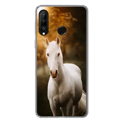 Produktbild von MuchoWow® Handyhülle Schutzhülle Hülle für Huawei P30 Lite Pferd - Licht - Sonne Silikon Softcase Handy Hülle - Handyhülle