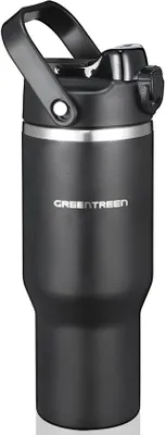 Obrázek produktu pro Izolovaný ocelový hrnek o objemu 1 l, 1000 ml s vakuovou izolací, do auta a na kempování