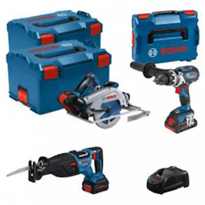 Image de Pack  3 outils 18V BOSCH : GSB 18V-110C + GKS 18V-68GC + GSA 18V-28 + 1 batterie 4,0 Ah (ProCORE) + 2 batteries 5,5 Ah (ProCORE) + GAL 1880CV (L)