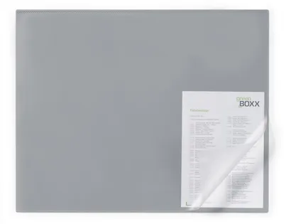 Produktbild von Schreibunterlage 65x50cm mit Kantenschutz grau Packung mit 5 Stück