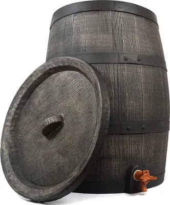 Produktbild von Regentonne Wasserfass Regenfass Wein Optik 140 Liter Barrik 3/4" Auslaufhahn