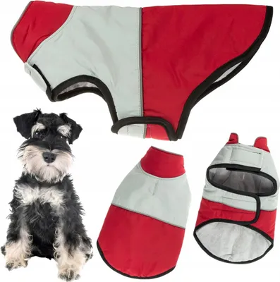 Produktbild von Hundewintermantel mit Reflektor isoliert, Jacke mit Klettverschluss XXL
