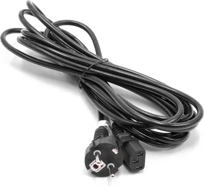Produktbild von vhbw Netzkabel Schutzkontaktstecker für Kaltgeräte z.B. PC Monitor Computer Drucker - C13 Buchse, 5 m