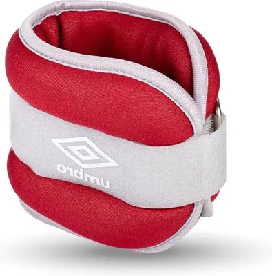 Zdjęcie produktu dla Obciążniki Famanu do nóg i ramion, 1000 g - Regulowane - Wygodne dopasowanie - Szare/Czerwone