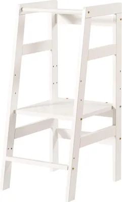 Image de Rebecca Mobili Tour Montessori Zalina 90x40x49 Pin blanc Scandinave