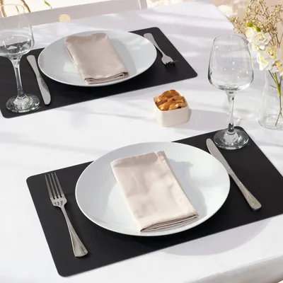 Produktbild von Tischsets 4er Set 28,5x43,5 cm – recyceltes Leder – Chia