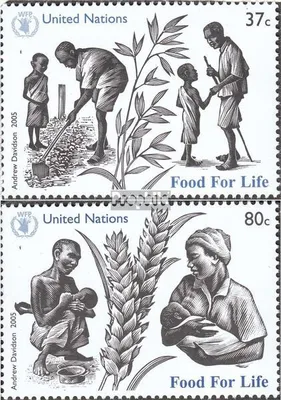 Produktbild von Briefmarken UNO - New York 2005 Mi 996-997 (kompl.Ausg.) postfrisch Nahrung ist Leben