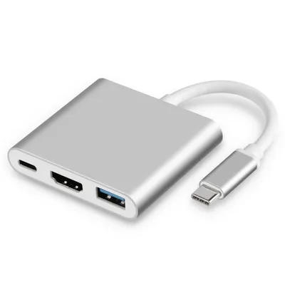 Zdjęcie produktu dla INF 3-w-1 koncentrator USB-C z HDMI, USB 3.0 i ładowaniem PD