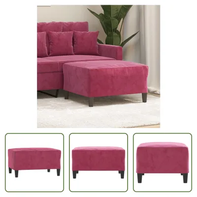 Produktbild von The Living Store Fußhocker Weinrot 70x55x41 cm Samt