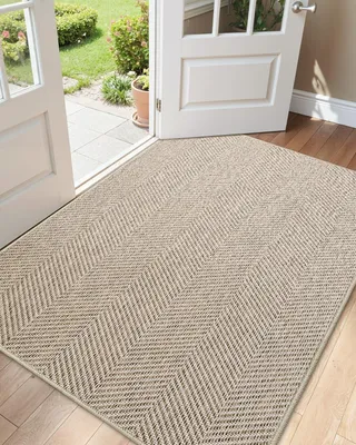 Innen-Türmatte 122x183 cm, rutschfest, maschinenwaschbar, Khaki
