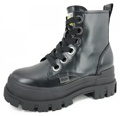 Productafbeelding van Buffalo Damenschuhe: Laarzen, veterschoenen, zwart, casual