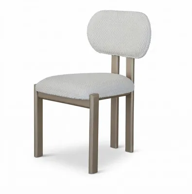 Image de Ensemble de salle à manger : table et 6 chaises  Style moderne  Marron et blanc  Sobre