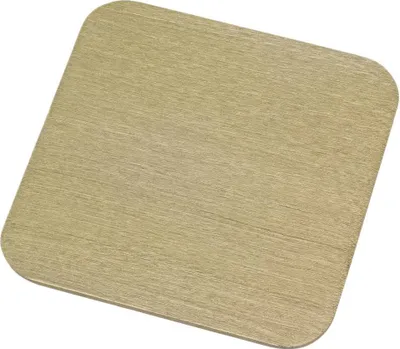 Produktbild von Kerzenteller Aluminium Gold Gebürstet 10x10cm Quadrat Untersetzer Kerzenhalter
