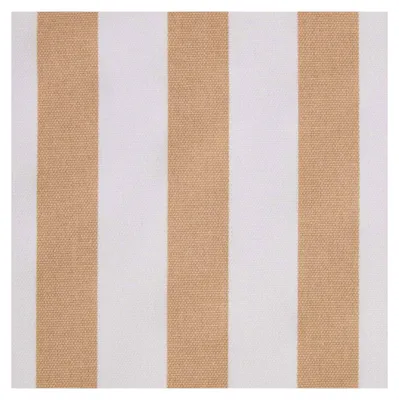 Produktbild von Gestreifter Baumwollstoff in Beige-Weiß, Meterware, 150 cm breit